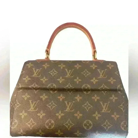 Authentic Louis Vuitton Monogram Cluny BB Flap Satchel Bordeaux Fuchsia Brown - Picture 3 of 7